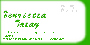 henrietta tatay business card